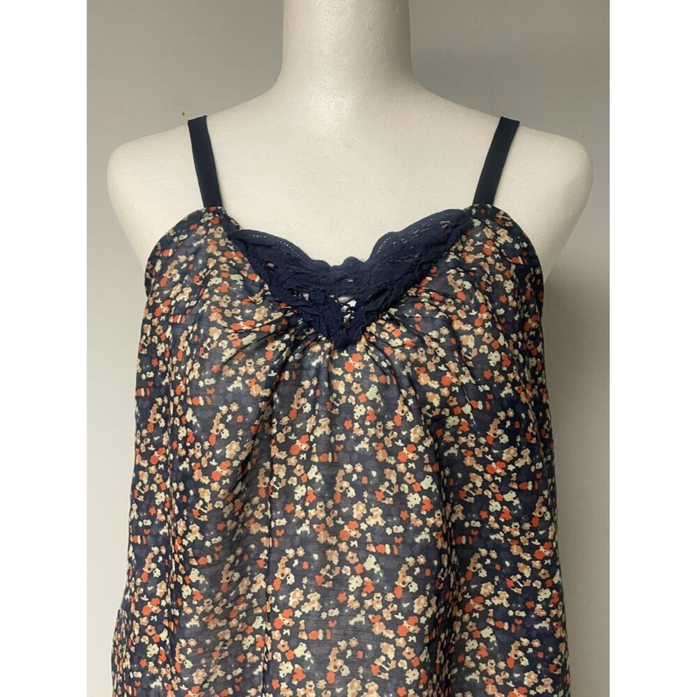 Mudd Womens Medium Sheer Floral Boho Cami Festival Whimsy Coquette Feminine